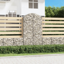 vidaXL íves horganyzott vas gabion kosár 100x50x180/200 cm kerti tárolás
