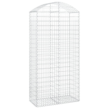 vidaXL íves horganyzott vas gabion kosár 100x50x200/220 cm (153440) kerti tárolás