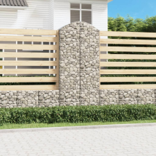 vidaXL íves horganyzott vas gabion kosár 100x50x220/240 cm kerti tárolás