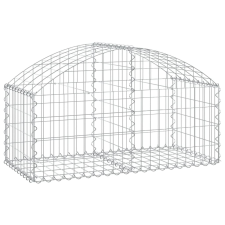 vidaXL íves horganyzott vas gabion kosár 100x50x40/60 cm (153432) kerti tárolás
