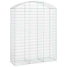 vidaXL íves horganyzott vas gabion kosár 150x50x180/200 cm (153459) kerti tárolás