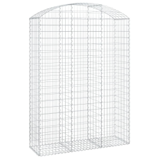 vidaXL íves horganyzott vas gabion kosár 150x50x200/220 cm (153460) kerti tárolás