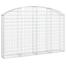vidaXL íves horganyzott vas gabion kosár 200x30x120/140 cm (153466) kerti tárolás