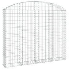 vidaXL íves horganyzott vas gabion kosár 200x30x160/180 cm kerti tárolás