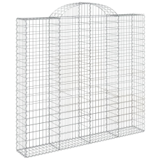 vidaXL íves horganyzott vas gabion kosár 200x30x180/200 cm kerti tárolás