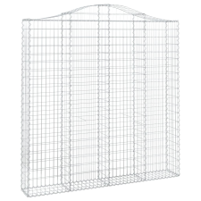 vidaXL íves horganyzott vas gabion kosár 200x30x200/220 cm (153390) kerti tárolás