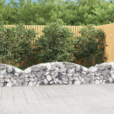 vidaXL íves horganyzott vas gabion kosár 200x30x40/60 cm kerti tárolás