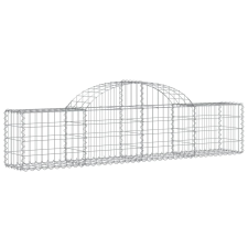 vidaXL íves horganyzott vas gabion kosár 200x30x40/60 cm (153482) kerti tárolás