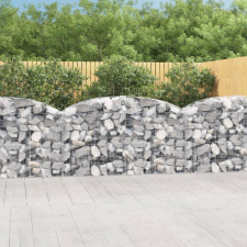 vidaXL íves horganyzott vas gabion kosár 200x50x100/120 cm kerti tárolás