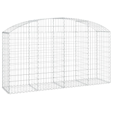 vidaXL íves horganyzott vas gabion kosár 200x50x100/120 cm (153475) kerti tárolás