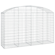 vidaXL íves horganyzott vas gabion kosár 200x50x120/140 cm (153476) kerti tárolás