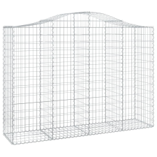 vidaXL íves horganyzott vas gabion kosár 200x50x140/160 cm (153397) kerti tárolás