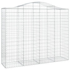 vidaXL íves horganyzott vas gabion kosár 200x50x160/180 cm (153398) kerti tárolás
