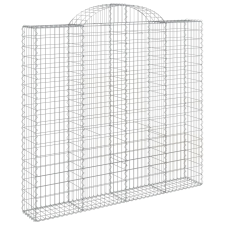 vidaXL íves horganyzott vas gabion kosár 200x50x180/200 cm (153499) kerti tárolás