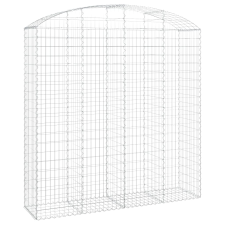 vidaXL íves horganyzott vas gabion kosár 200x50x200/220 cm (153480) kerti tárolás