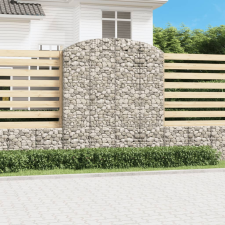 vidaXL íves horganyzott vas gabion kosár 200x50x220/240 cm kerti tárolás