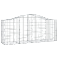 vidaXL íves horganyzott vas gabion kosár 200x50x80/100 cm (153394) kerti tárolás