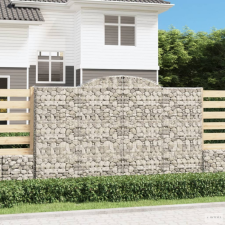 vidaXL Íves horganyzott vas gabion kosár 300 x 30 x 180/200 cm kerti tárolás