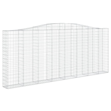 vidaXL íves horganyzott vas gabion kosár 400x30x160/180 cm (153408) kerti tárolás