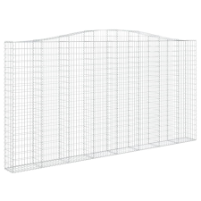 vidaXL íves horganyzott vas gabion kosár 400x30x200/220 cm (153410) kerti tárolás