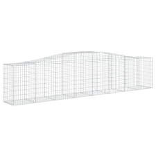 vidaXL íves horganyzott vas gabion kosár 400x50x80/100 cm (153414) kerti tárolás