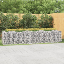 vidaXL íves horganyzott vas gabion magaságyás 400 x 100 x 100 cm kerti dekoráció