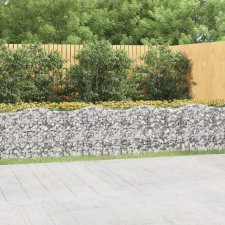 vidaXL íves horganyzott vas gabion magaságyás 800 x 100 x 100 cm kerti dekoráció