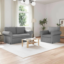 vidaXL Kanapé 2 pcs Világosszürke bútor