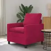 vidaXL Kanapé Bordó 76 x 81 x 87,5 cm Bársony
