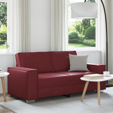 vidaXL Kanapé Bordó Fém, Fa, Hab, Textilén, PVC 2.5 személyes Modern bútor