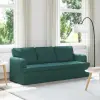 vidaXL Kanapé Sötétzöld 201 x 80 x 85 cm szövet