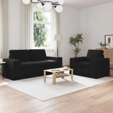 vidaXL Kanapé Szett 2 pcs Fekete 182 x 80 x 82 cm szövet bútor