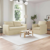 vidaXL Kanapé Szett 2 pcs Krémszínű 156 x 82 x 85 cm Szövet
