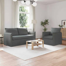 vidaXL Kanapé Szett 2 pcs Sötétszürke 156 x 82 x 85 cm Szövet bútor