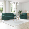 vidaXL Kanapé Szett 2 pcs Sötétzöld 201 x 80 x 85 cm szövet