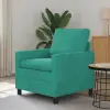 vidaXL Kanapé Türkiz 76 x 81 x 87,5 cm Bársony