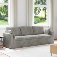 vidaXL Kanapé Világosszürke 228 x 78 x 80 cm Bársony bútor