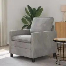vidaXL Kanapé Világosszürke 76 x 81 x 87,5 cm Bársony bútor