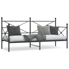 vidaXL kanapéágy matrac nélkül fekete 80x200 cm acél bútor