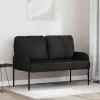 vidaXL Kanapék párnával 110cm Fekete Furnér