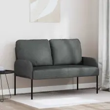 vidaXL Kanapék párnával 110cm Sötétszürke Furnér bútor
