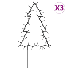 vidaXL karácsonyfa fénydekoráció 3 db cövekkel 50 LED 29 cm (357720) karácsonyfa izzósor