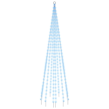 vidaXL karácsonyfa zászlórúdon 310 kék LED-del 300 cm (343524) karácsonyfa izzósor