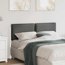 vidaXL Kárpitozott fejtámla fejtámlával Fehér és világosszürke 135 cm ágy és ágykellék