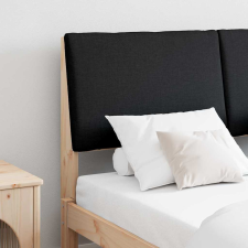 vidaXL Kárpitozott fejtámla Fekete 150 cm Tömör fenyőfa ágy és ágykellék