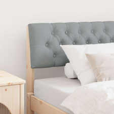 vidaXL Kárpitozott fejtámla Világosszürke 100 cm Tömör fenyőfa ágy és ágykellék