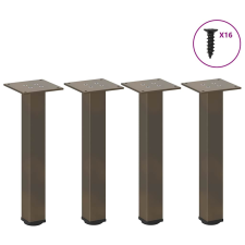 vidaXL Kávéasztal lábak 4 db Natural Steel 30-32 cm Acél bútor