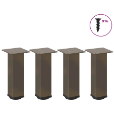 vidaXL Kávéasztal lábak 4 db Natural Steel 30-32 cm Acél bútor