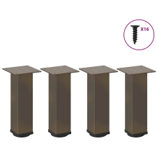 vidaXL Kávéasztal lábak 4 db Natural Steel 30-32 cm Acél bútor