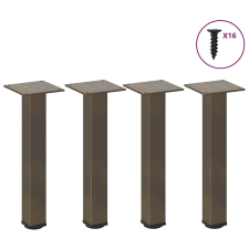 vidaXL Kávéasztal lábak 4 db Natural Steel 42-44 cm Acél bútor